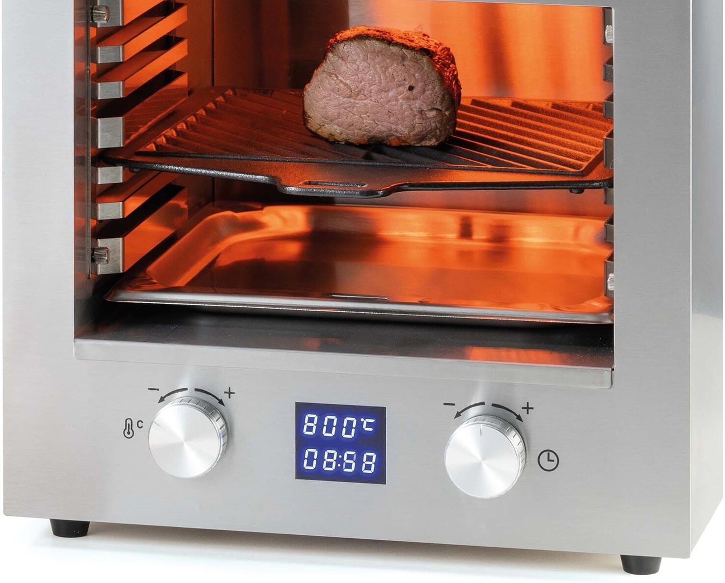 Tischgrill KOENIG "Beef Grill XL", silber (silberfarben), Kontaktgrill_Standgrill_Tischgrill_Teppanyakigrill, Tischgrill silberfarben Einheitsgröße