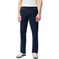 Wrangler Herren Jeans STRAIGHT -  Mid Waist - Regular Fit - Blau Schwarz - W10TM7107 Black Rinse - 42W / 34L