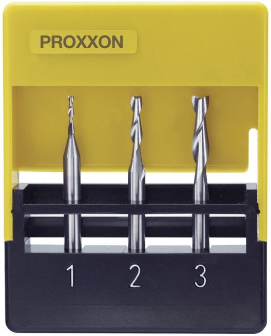 Proxxon Jeu de fraises en bout en carbure monobloc, 3 pces (1 - 2 - 3 mm) (27116)