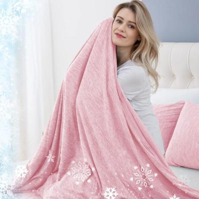 Uplifted Goods Cooling Blanket For Hot Sleepers Lightweight Summer Comfort pink 50x70in