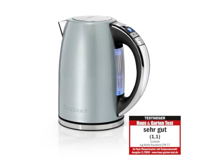 Cuisinart CPK17GE Jug Kettle Waterkoker, 4 Temperatuurinstellingen [85-100°C], LCD-Scherm, Extra Snel Verwarmd, Blijft Langer Warm, 1.7L Inhoud, Verwijderbare Kalkfilter, Pistachio Groen