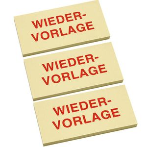 Info Haftmarker Pagemarker, 5651-01, Wiedervorlage, Papier, beschriftbar, 3 x 50 Streifen, gelb