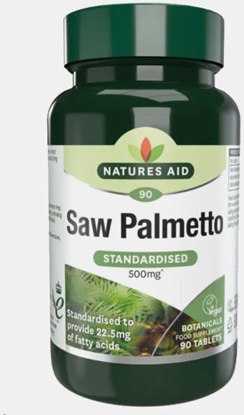 NATURES AID SAW PALMETTO STANDARDISED 500mg 90 COMPRIMIDOS