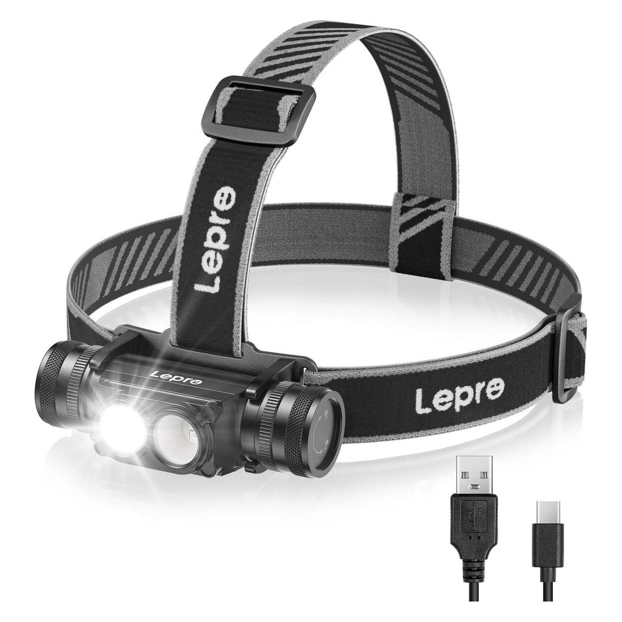 Alogy Lepro 320018 1000 lm wiederaufladbare Stirnlampe (1000 lm) (PR320018)
