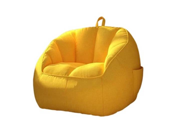 Xumh2024-3 Sitzsack Lazy Sofa Sitzsack Stuhl Einzelsofa for Wohnzimmer Boden Tatami Nesting(Yellow,Groß)
