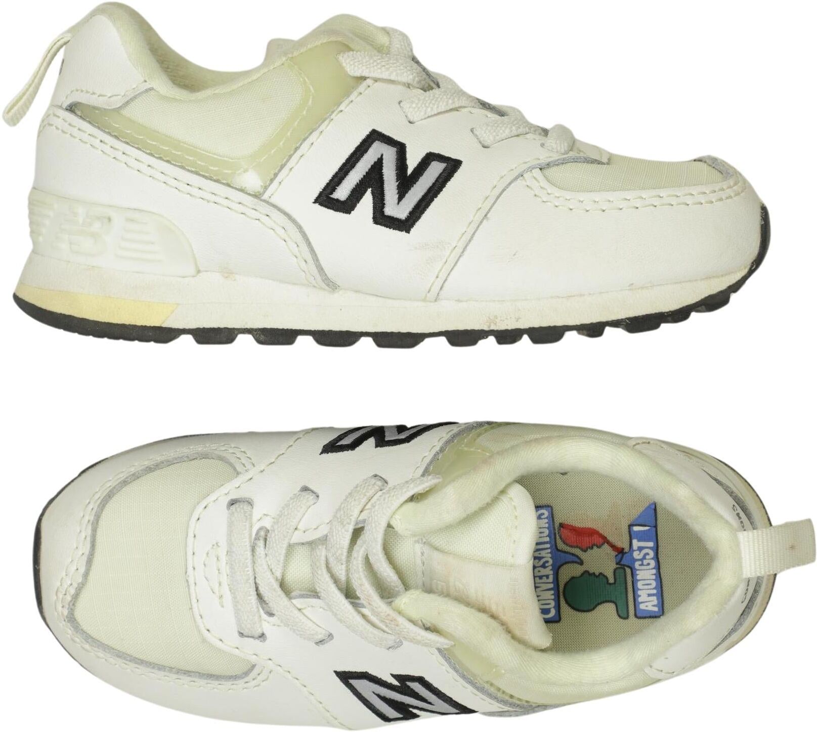 New Balance Jungen Kinderschuh, Weiß, Gr. EU 24, Leder - Second Hand