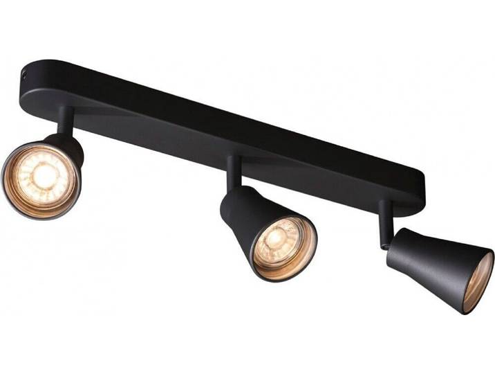 Avo CW Projecteur de plafond noir 3-flamme GU10 orientable et inclinable