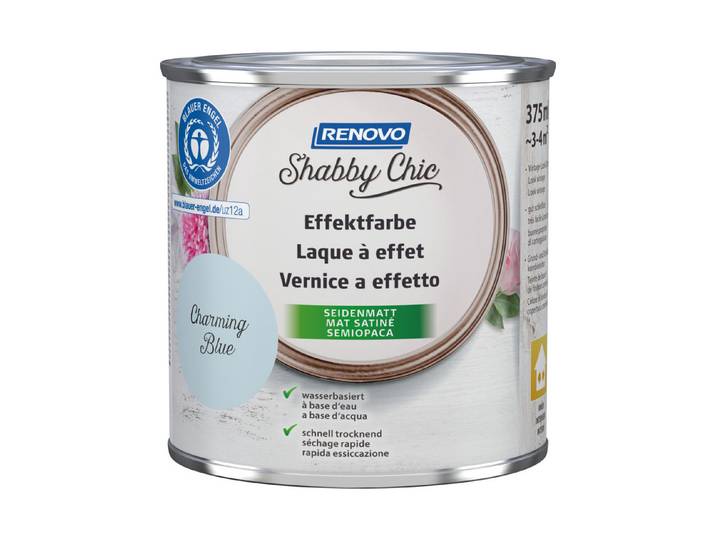 Renovo Shabby Chic Effektfarbe Blau 375 ml
