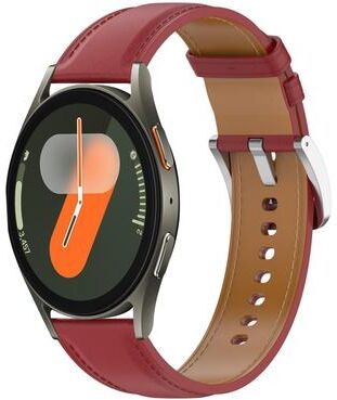 Everyday Crate Samsung Galaxy Watch 7 Genuine Leather Watch Band Quick Release Replacement Strap red