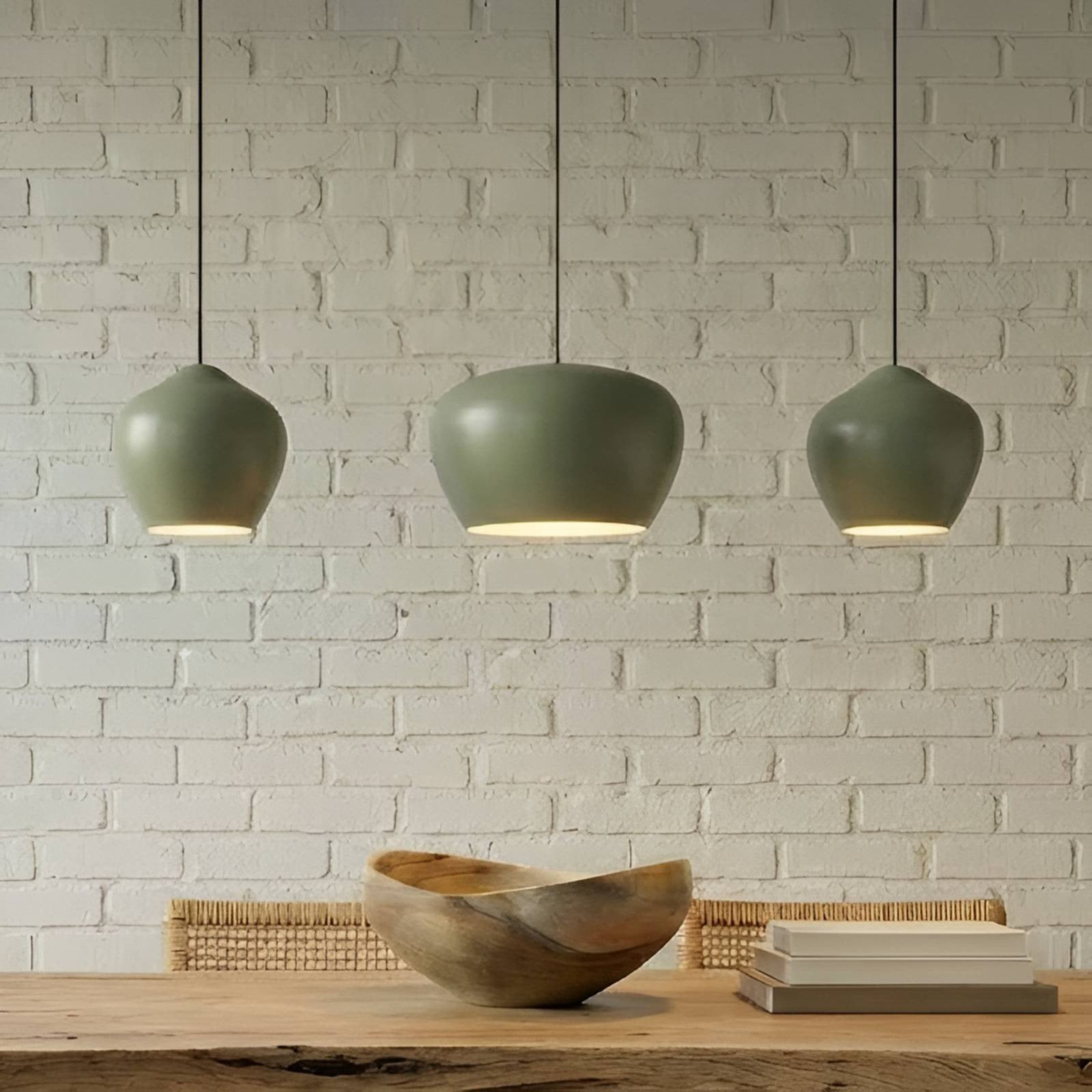 Lucande Malisa Hanglamp Groen - Scandinavisch Design - Metaal - Dimbaar