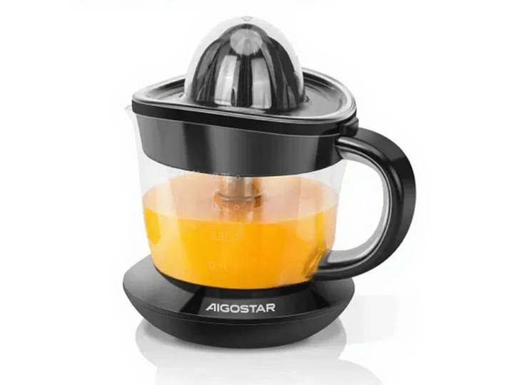 Aigostar Presse-agrumes 40 W, 0,7 L, noir, 2 cônes, rotation bidirectionnelle