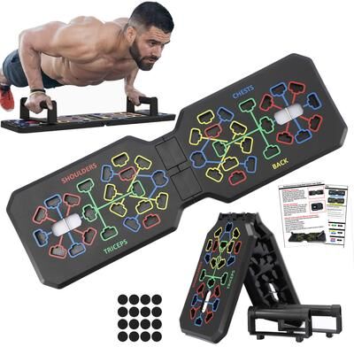 Inspire Daily Merch Foldable Fitness Equipment With Handles For Chest Abdomen Arms And Back Training, Portable Multifunctional Push up Board a