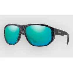 Smith Outrigger Matte Ash Marble Sonnenbrille cp polarized opal mirror Gr. Uni
