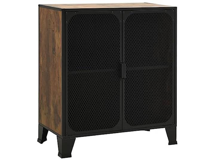 YUTAASU Aufbewahrungsschrank Rustikal Braun 72x36x82 cm Metall MDF