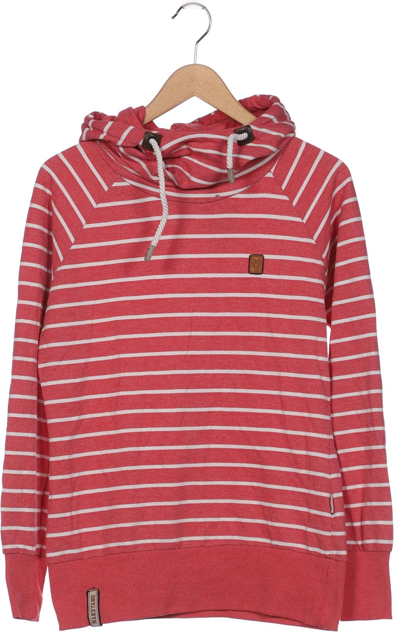 Naketano Damen Kapuzenpullover, Rot, Gr. L, Baumwolle / Synthetik - Second Hand