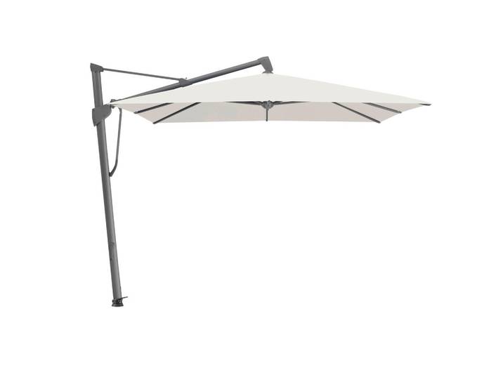 Glatz Ampelschirm, Anthrazit, Creme, 300x300 cm, 360° drehbar, Sonnenschutz, Sonnenschirme