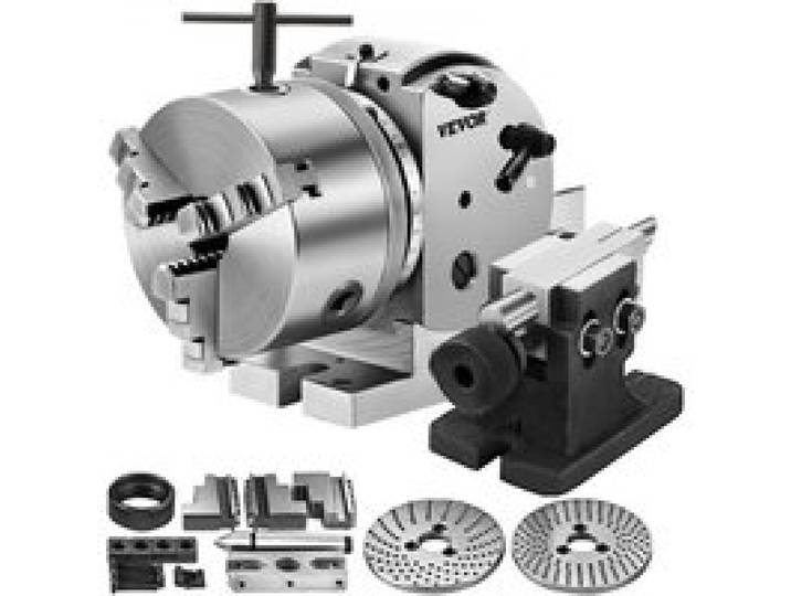 VEVOR Teilungskopf Indexierplatte BS-0, Trennplatte aus Gusseisen, Teilungskopf, ideal für vertikale/horizontale Fräsmaschinen, Drehtische, kreisförmige Schneid- und Bohrarbeiten