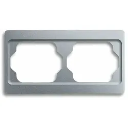 Busch-Jaeger ALPHA Rahmen, 2f, titan, matt, horizontal, Metall, geeignet für Geräteeinbaukanal, geeignet für Unterputz-Installation, Aluminium