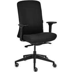 BÜROSTUHL Stoff Schwarz Kamilon