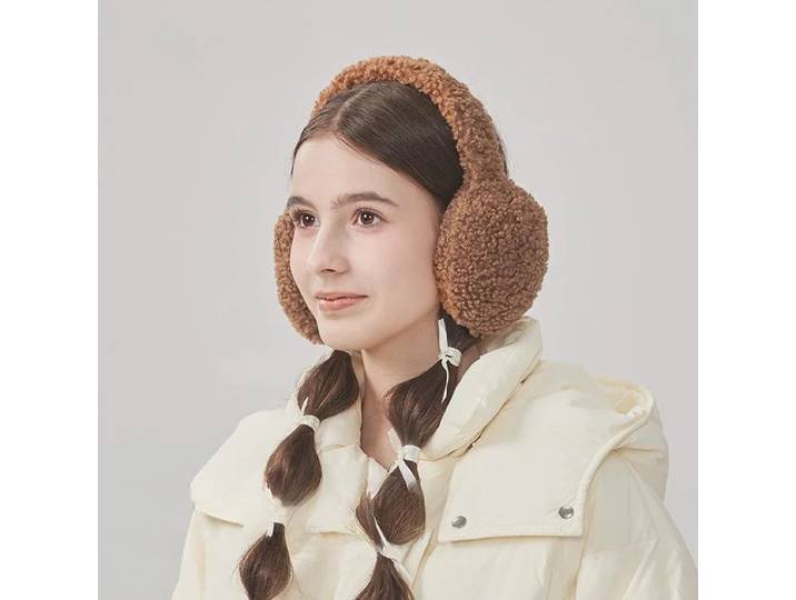 Nouveaux cache-oreilles en peluche douce de couleur unie, cache-oreilles chauds d'hiver, cache-oreilles tendance, protection contre le froid en extérieur, cache-oreilles pliables