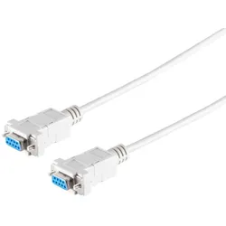 Null-Modem-Kabel 2x9-pol. Sub-D-Buchse 1,8m