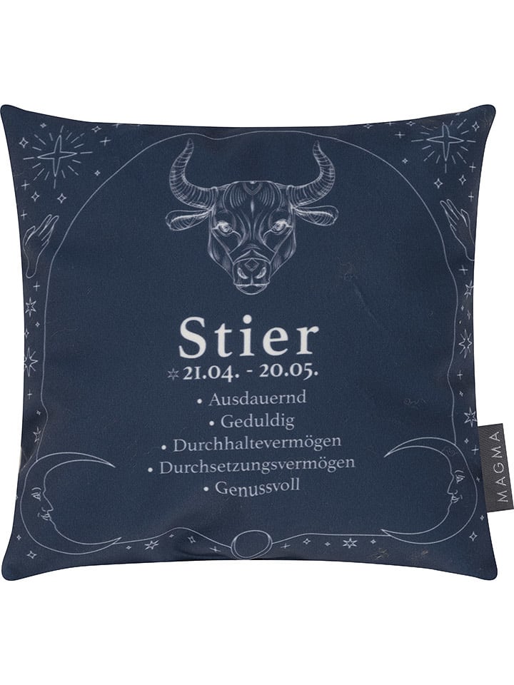 Magma Heimtex Kissen "Stier" in Dunkelblau - (L)25 x (B)25 cm - onesize