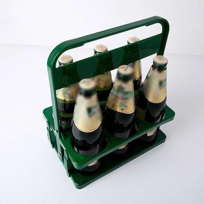 Uplift Essentials Foldable Drink Carrier Rack For Cups And Bottles green 6holes