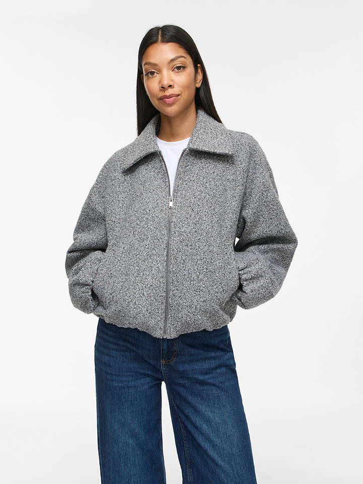 Vila Teddyjacke in Grau - 42