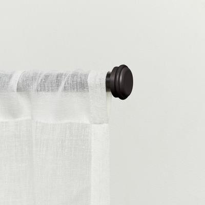 ATI Home Topper 1"" Adjustable Curtain Rod and Finial Set"