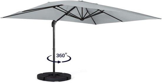Sonnenschirm 360 Grad drehbar - Lichtgrau, 3 x 4 Meter