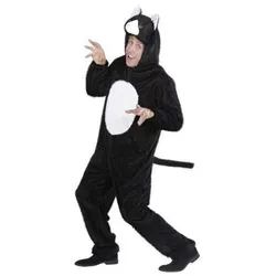Widmann 9930C Erwachsenenkostüm Katze mit Maske, schwarz, Größe XL