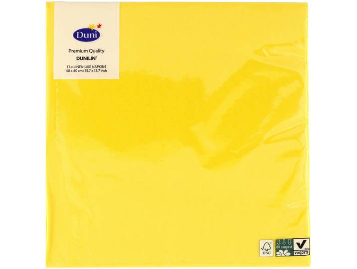 Duni Serviette Dunisoft 40x40cm gelb