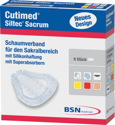 BSN medical GmbH CUTIMED Siltec Sacrum 23x23 cm Kompressen 6 St 07342666