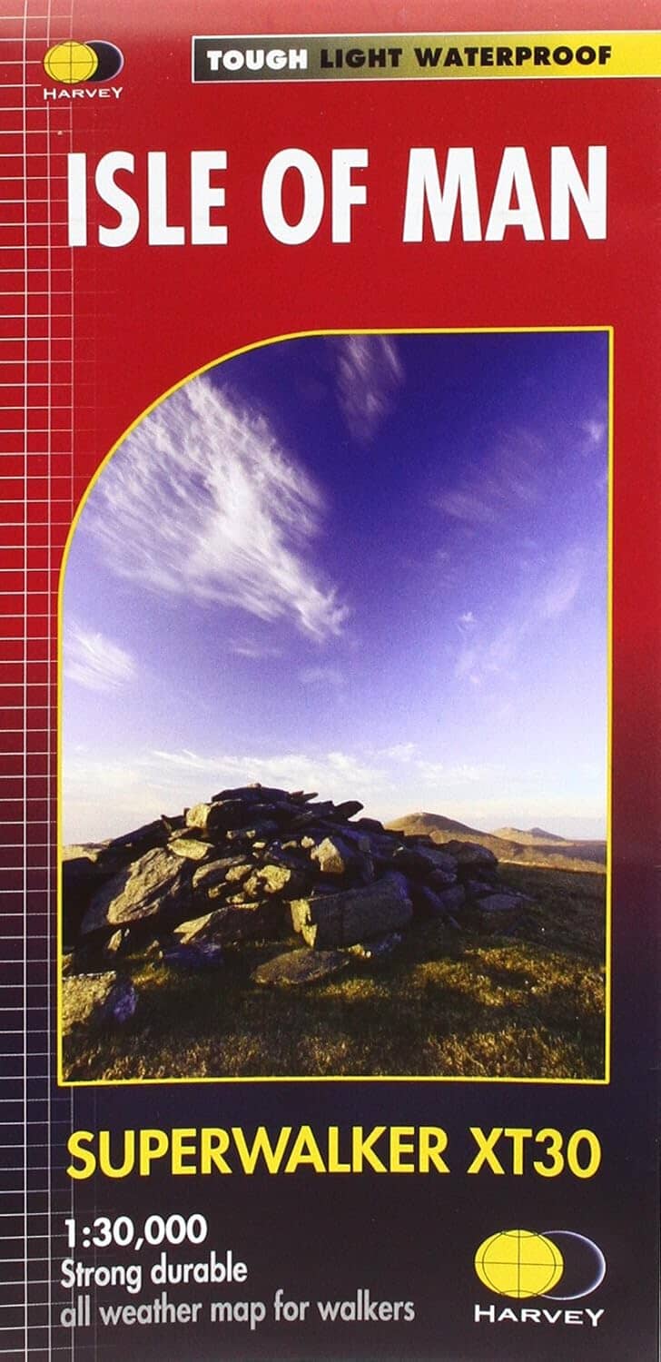 Carte de randonnée - Isle of Man XT30   Harvey Maps - Superwalker maps