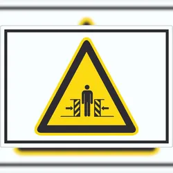 HB-Druck Achtung Quetschgefahr Symbol Aufkleber A5 (148x210mm)