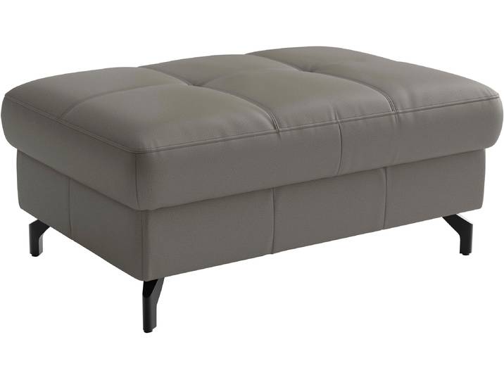 Polsterhocker SIT & MORE Vanity Leder, B: 103 cm , grau (delphine), B:103cm H:45cm T:69cm, Hocker, Polsterhocker