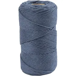 Creativ Company Baumwollgarn Macramé Kordel Blau, Garn + Wolle, Blau