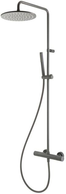 Herzbach Deep Grey Duschsäule 23.988250.1.06 mit Brausethermostat, grau matt
