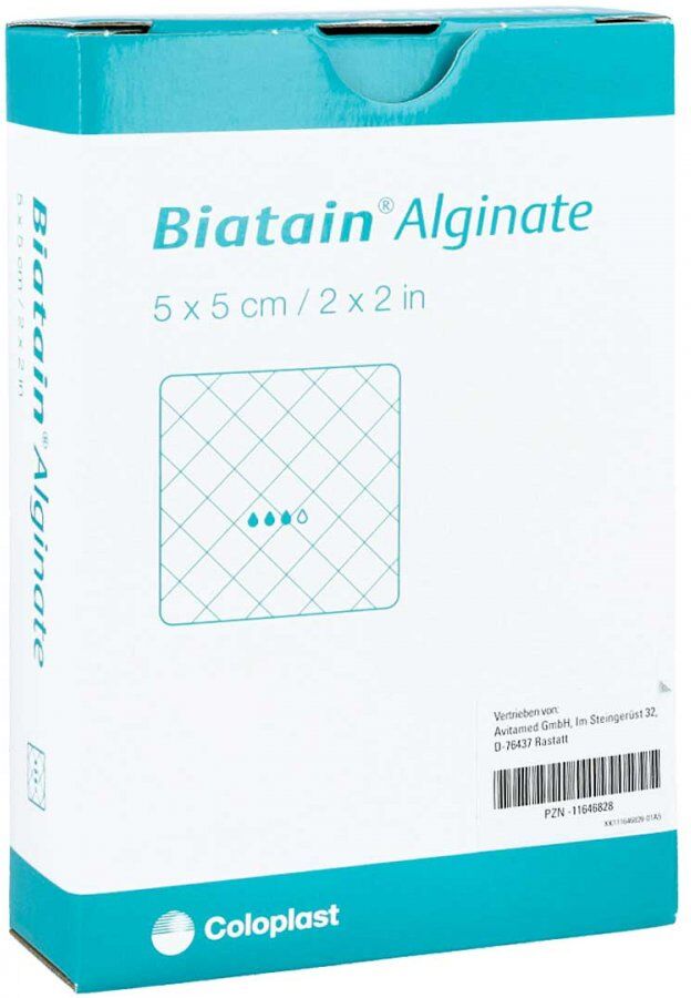 Biatain Alginate Kompressen 5x5 cm 10stk