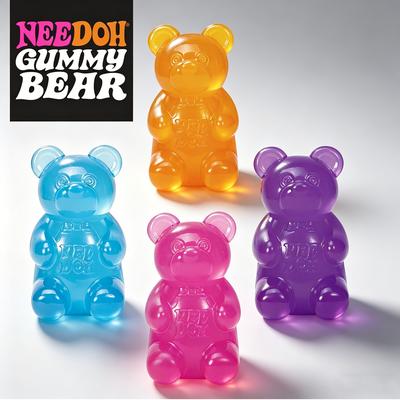 Quick Pick Pro Cute Maltose Bear Squishy Stress Relief Sensory Fidget Toy Desk Decoration set Of 4 Colors