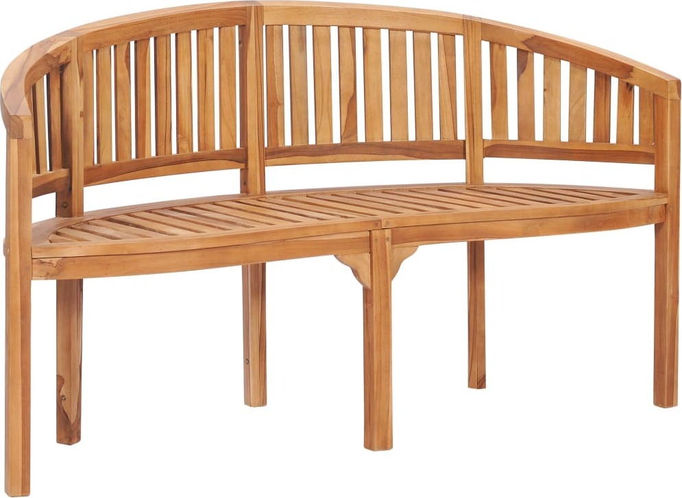 Bananenbank 151 cm Massivholz Teak