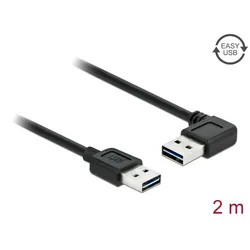 DELOCK Easy-USB-Kab.2.0 A(gewink. re/li)-> EUS-A 2.0m schw