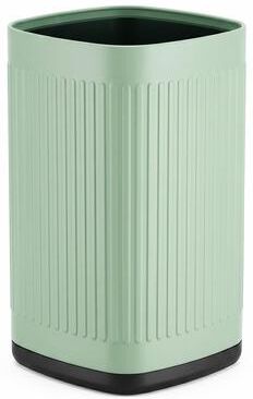 YUN 2.6 Gallon Metal Bathroom Trash Can, Open Top Waste Basket with Waterproof Durable Design & Non-Slip Base
