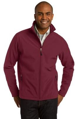 Port Authority J317 Core Soft Shell Jacket in Maroon size Small   Polyester