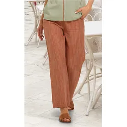 Leinen-Hose in Streifen rost in Größe 40 von DW-Shop, Rost, 40