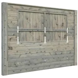 Palmako geschlossene Wand mit Kiosk-Klappe (Bianca) grau tauchgrundiert