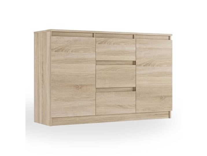 Framire Kommode Sonoma, 120x33x76 cm - R-120-S3 mit 3 Schubladen