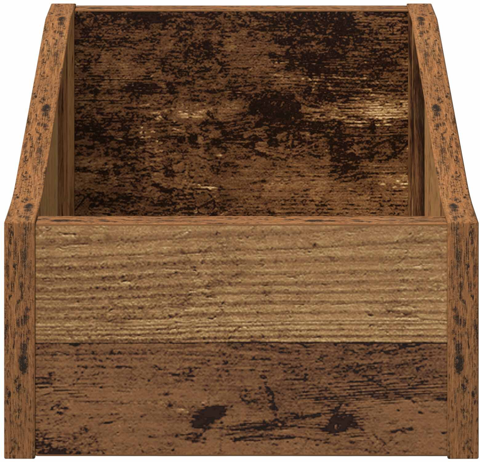 vidaXL Boîte à disques LP Bois ancien 23 x 33 x 16 cm