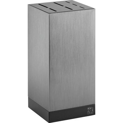 Messerblock ZWILLING "(no series ZWILLING)", grau (anthrazit), Messerblöcke, Messerblock, Messerblock (leer) mit 7 Einsteckfächern, Aluminium, Anthrazit