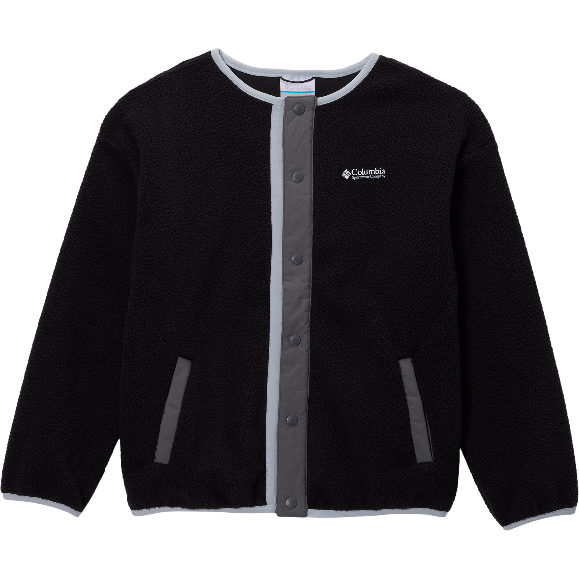 Columbia Helvetia Full Snap Fleece Kinder Fleecejacke schwarz Größe 120 Camping Widerstandsfähig